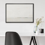 Contemporary Simple & Minimal Neutral Modern Pictures Home Decor - Framed Canvas Print Wall Art Work - Image 3