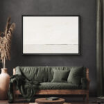 Contemporary Simple & Minimal Neutral Modern Pictures Home Decor - Framed Canvas Print Wall Art Work - Image 5