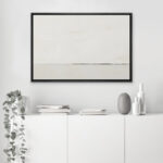 Contemporary Simple & Minimal Neutral Modern Pictures Home Decor - Framed Canvas Print Wall Art Work
