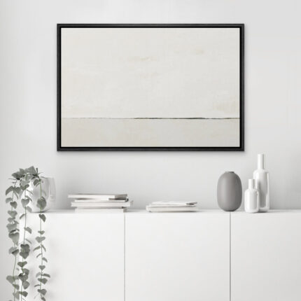 Contemporary Simple & Minimal Neutral Modern Pictures Home Decor – Framed Canvas Print Wall Art Work - Chic Decora