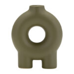 Corsetti Modern Ceramic Stoneware Vase with Sculptural Geometric Design