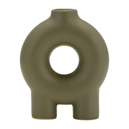 Corsetti Modern Ceramic Stoneware Vase with Sculptural Geometric Design