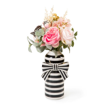 Courtly Check Bow Vase - Chic Decora