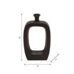 Craigban Modern Stoneware Ceramic Vase with Open Geometric Design - Sleek Decorative Accent - Image 4