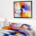 Creative Flower in Multiple Colors - Wrapped Canvas Painting - Image 2