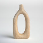 Cut-out Vase, Paulownia Woo, Decorative Rustic Vase for Wedding Centerpieces and Tabletop Decor