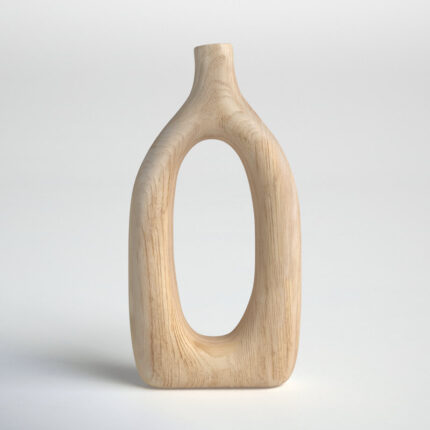 Cut-out Vase, Paulownia Woo, Decorative Rustic Vase for Wedding Centerpieces and Tabletop Decor - Chic Decora