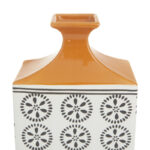 Cyree Ceramic Floral Decorative White Vase with Orange Tops - Image 6