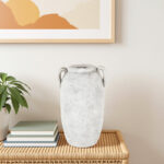 Daffodil Cole And Ceramic Antique Style Textured Vase With Handles - Image 3