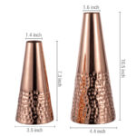 Dagenham 2-Piece Hammered Metal Table Vase - Image 4
