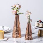 Dagenham 2-Piece Hammered Metal Table Vase - Image 6