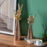 Dagenham 2-Piece Hammered Metal Table Vase - Image 3