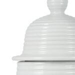 Dameisha Stoneware Ceramic Decorative Jar with Lid - Modern Textured Design - Image 4