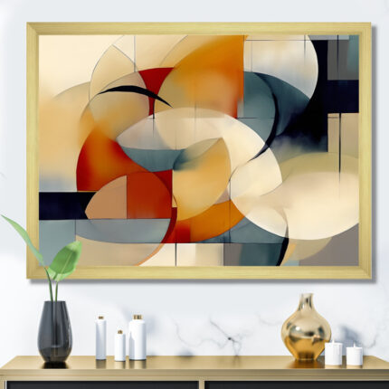 Damore Exploring Abstracted Patterns I – Abstract Geometric Large Wall Art - Chic Decora