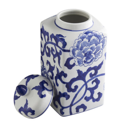 Dareese 9.44″ Handmade Blue White Chinoiserie Ceramic Ginger Jar/Table Vase - Chic Decora