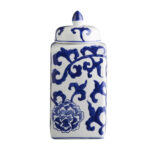 Dareese 9.44" Handmade Blue White Chinoiserie Ceramic Ginger Jar/Table Vase - Image 6