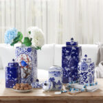 Dareese 9.44" Handmade Blue White Chinoiserie Ceramic Ginger Jar/Table Vase - Image 8