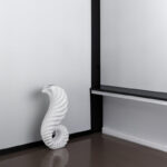 Davisson Tall Classic White Fiberglass Horn Floor Vase, 32 Inch High Unique Decorative for Dried Flower - Image 5