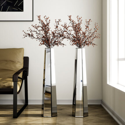 DeGrailly Handmade Glass Floor Vase (Set of 2) - Chic Decora