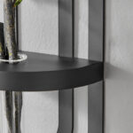 Deckard Modern Black Metal Double Oval Frame Clear Wall Mounted Vase - Image 3