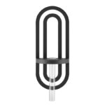 Deckard Modern Black Metal Double Oval Frame Clear Wall Mounted Vase - Image 8