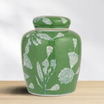 Decorative Ceramic Ginger Jar with Lid - Image 6