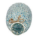 Decorative Glass Vase with Textured Pattern and Rustic Twine Accent - Image 7