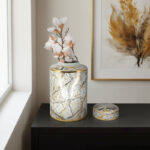 Decorative Jar - Stoneware Ceramic with Modern Design and Contemporary Detailing for Stylish Home Accents.