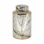 Decorative Jar - Stoneware Ceramic with Modern Design and Contemporary Detailing for Stylish Home Accents. - Image 3