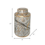 Decorative Jar - Stoneware Ceramic with Modern Design and Contemporary Detailing for Stylish Home Accents. - Image 5
