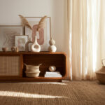 Decorative Stoneware Ceramic Vase with Sculptural Donut Shape and Boho Modern Design for Artistic Accent Styling and Contemporary Shelf or Tabletop Display - Image 3