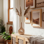 Decorative Stoneware Ceramic Vase with Sculptural Donut Shape and Boho Modern Design for Artistic Accent Styling and Contemporary Shelf or Tabletop Display - Image 4