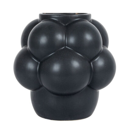 Decorative Stoneware Vase with Raised Dots and Matte Finish - Chic Decora