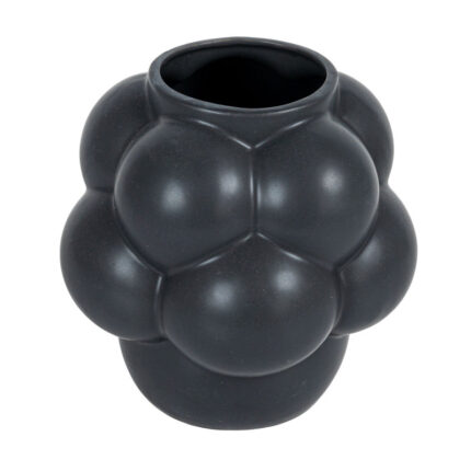 Decorative Stoneware Vase with Raised Dots and Matte Finish - Chic Decora