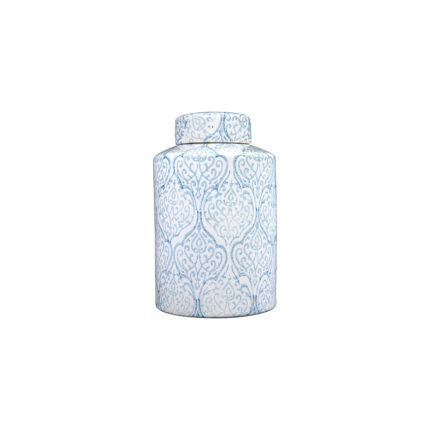Decorative Tall Ceramic Ginger Jar with Lid - Chic Decora