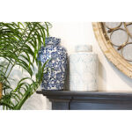 Decorative Tall Ceramic Ginger Jar with Lid - Image 4