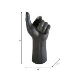 Decorative Vase Stoneware Porcelain Sculptural Hand Shaped Contemporary Art Accent Vessel Abstract Figurative Modern Statement Ceramic Display Piece Bold Artistic Home Decor Statue Form Design - Image 5