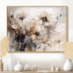 Delicate Warm Floral Impressions - Floral Wall Decor