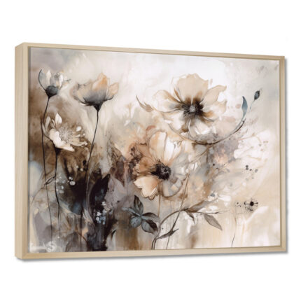 Delicate Warm Floral Impressions – Floral Wall Decor - Chic Decora