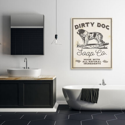 Dirty Dog Soap Co by Daphne Polselli – Graphic Art Print - Chic Decora