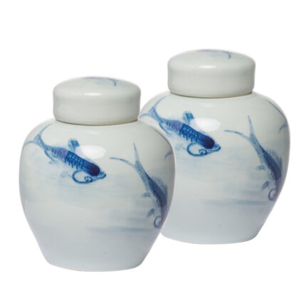 Dorcus Ceramic Decorative Urns & Jars (Set of 2) - Chic Decora