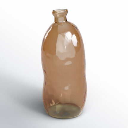 Dorival Recycled Glass Spanish Bottle Decorative Vase - Chic Decora