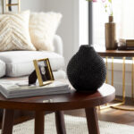 Dugg Textured Ceramic Glam Decorative Vase, Modern Accent for Stylish Display - Image 3