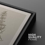 Duotone Vintage Flowers Neutral Floral Botanical Minimalist Framed Canvas 3 Pieces Print Wall Art - Image 8