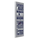 Durante Superhero Rules Typography Kids Wall Décor - Image 2
