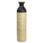 Dylon Black or White Cylinder-Shaped Tall Bamboo Floor Vases, Heights of 31 and 23.5 Inches - Image 6