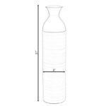 Dylon Black or White Cylinder-Shaped Tall Bamboo Floor Vases, Heights of 31 and 23.5 Inches - Image 4