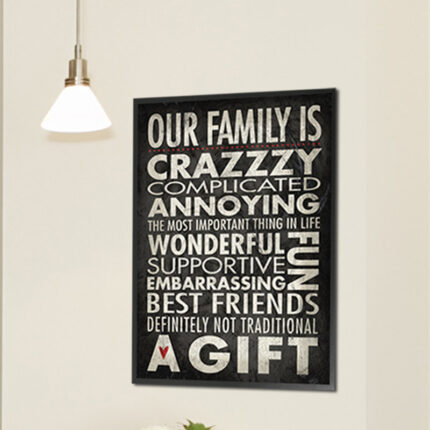 Ehme ” Our Family Is Crazzzy “ - Chic Decora