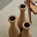 Eibhinn 3 Piece Set Retro Handmade Rattan Floor Vase, Tall Large Flower Vase, Multicolor Finish - Image 3