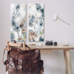 Elegant Abstract Botanical Plant Leaves Pattern Collage by Albert Koetsier - 2 Piece Graphic Art Set - Image 4